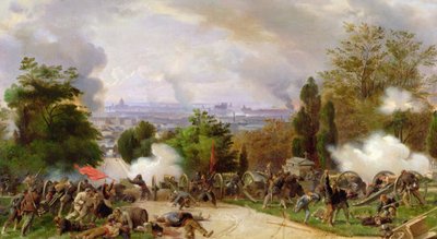 Combats dans le cimetière du Père Lachaise en 1871 - Felix Philippoteaux