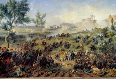 Vue de la bataille de Montebello di Casteggio, 20/05/1859. La France bat l