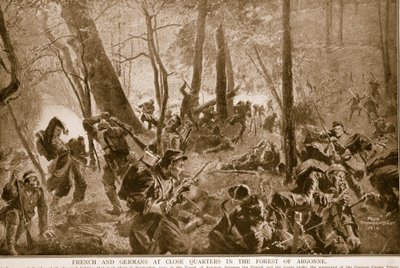 Français et Allemands au corps à corps dans la forêt d