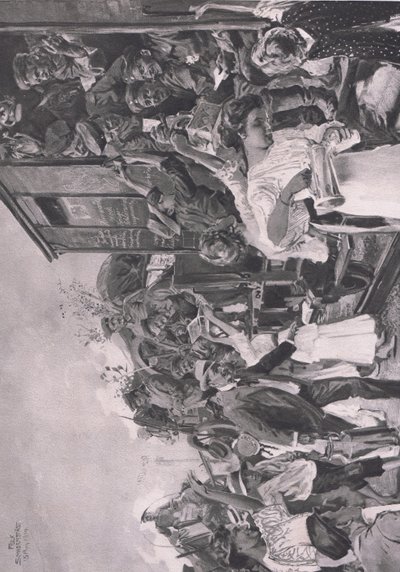 En route pour le front, illustration de Hindenburg publié par Daterlandischer Derlag C U Weller Berlin - Felix Schwormstadt