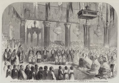 La guerre, Te Deum à Notre-Dame, Paris, en action de grâce pour la victoire de Magenta - Felix Thorigny
