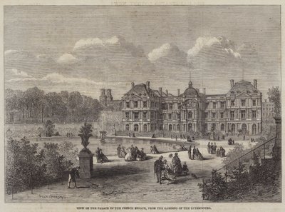 Vue du Palais du Sénat français, depuis les jardins du Luxembourg - Felix Thorigny
