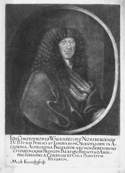 Portrait de Johann Christoph Wagenseil 1633-1705, fin du 17ème siècle - Fenitzer
