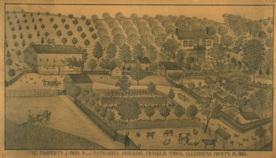 La propriété de John P. et Catharina Schuring, Franklin Town, comté d
