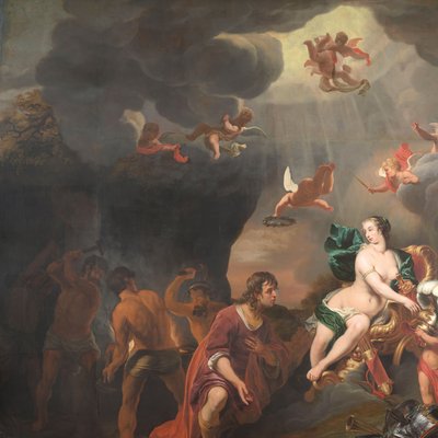 Énée recevant une nouvelle armure de Vénus - Ferdinand Bol