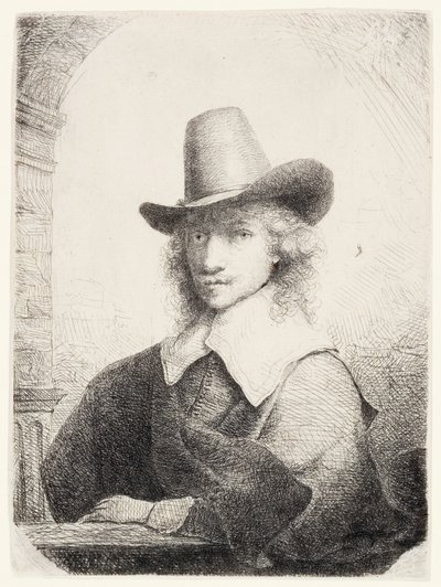 Homme au chapeau haut de forme, vers 1645-50 - Ferdinand Bol