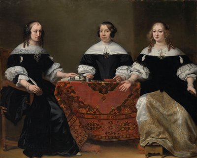 Portrait des trois régentes de la maison des lépreux, Amsterdam - Ferdinand Bol