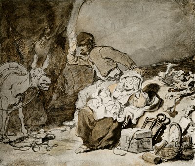 Repos pendant la fuite en Égypte - Ferdinand Bol