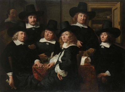 Six régents et le bedeau de l