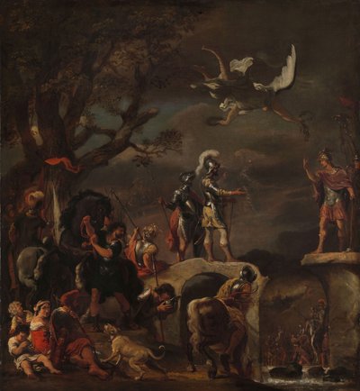 Les négociations de paix entre Claudius Civilis et Quintus Petillius Cerealis sur le pont démoli, 1658-62 - Ferdinand Bol