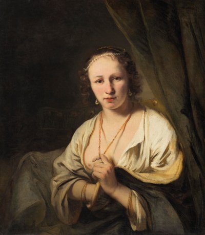 Femme avec des perles dans les cheveux, vers 1653 - Ferdinand Bol