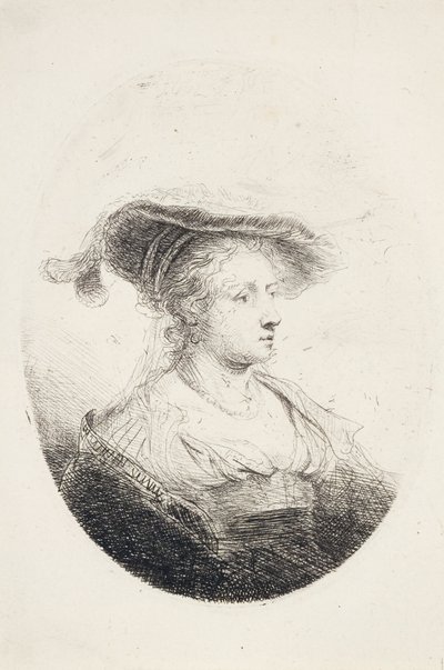 Jeune dame au chapeau à plumes, 1644 - Ferdinand Bol