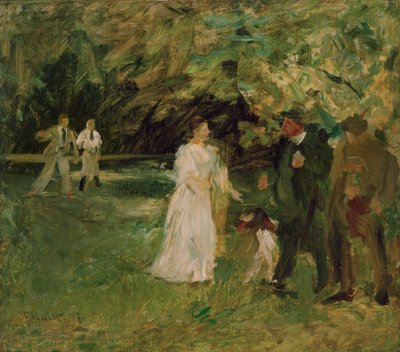 Conversation dans le parc - Ferdinand Brutt