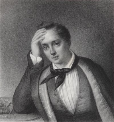Portrait du poète Yevgeny Abramovich Baratynsky 1800-1844, années 1830 - Ferdinand Chevalier