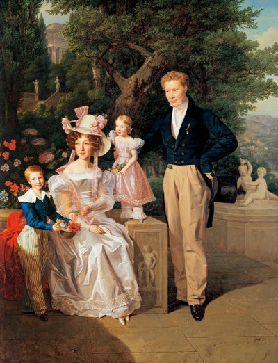 Le conseiller de légation Theodor Joseph Ritter von Neuhaus (painting on wood) - Ferdinand Georg Waldmuller