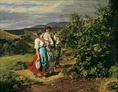 Retour du travail (Les amoureux au carrefour) - Ferdinand Georg Waldmuller