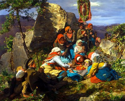 Le Pèlerinage Interrompu Le Pèlerin Malade, 1858 - Ferdinand Georg Waldmuller