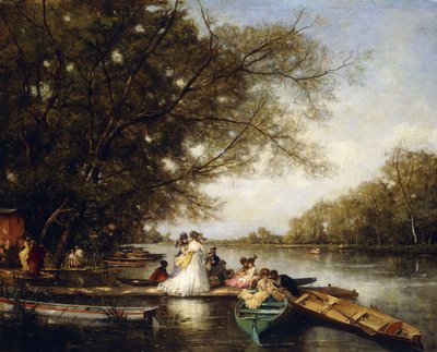 Partie de bateau sur la Tamise - Ferdinand Heilbuth