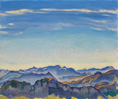 Les Alpes vaudoises depuis les Rochers de Naye - Ferdinand Hodler