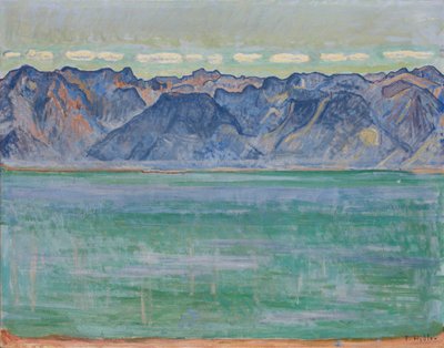 Lac Léman avec les Alpes de Savoie, c. 1905 - Ferdinand Hodler