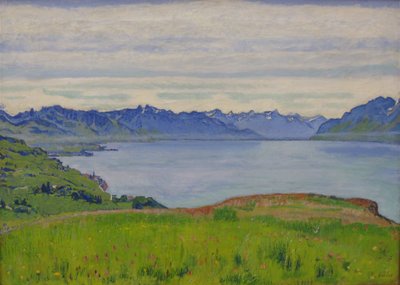 Paysage au lac Léman avec vue vers le Valais - Ferdinand Hodler