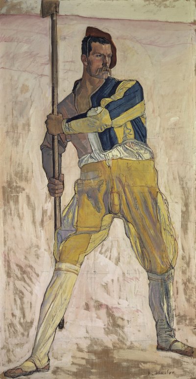 Guerrier avec hallebarde - Ferdinand Hodler