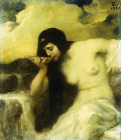 Une nymphe buvant à une source, 1907 - Ferdinand Keller