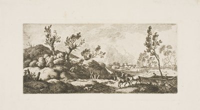 Paysage - Garçon avec cheval - Ferdinand Kobell