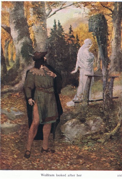 Wolfram la regarda partir, illustration de The Stories of Wagner