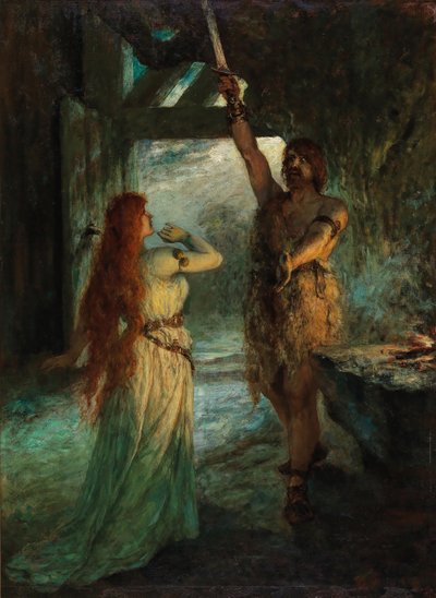 Valkyrie 1er acte : Sieglinde et son frère Siegmund - Ferdinand Leeke