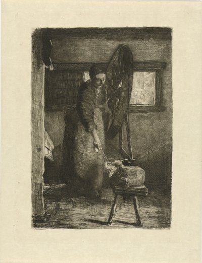 Fileuse au travail (Au travail) - Ferdinand Oldewelt