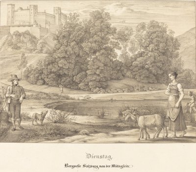 Dienstag - Bergveste Salzburg vor der Mittagseit - Ferdinand Olivier