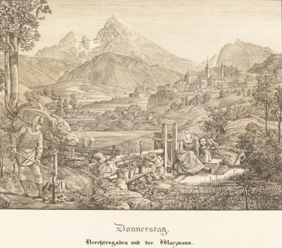 Donnerstag - Berchtesgaden und der Watzmann - Ferdinand Olivier