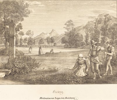 Freitag - Wiesenplan vor Aigen bey Salzburg - Ferdinand Olivier