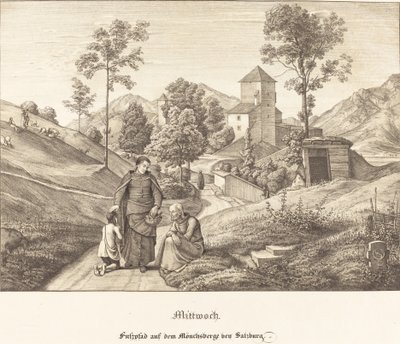 Mittwoch - Fusspfad auf dem Mönchsberge bey Salzburg - Ferdinand Olivier