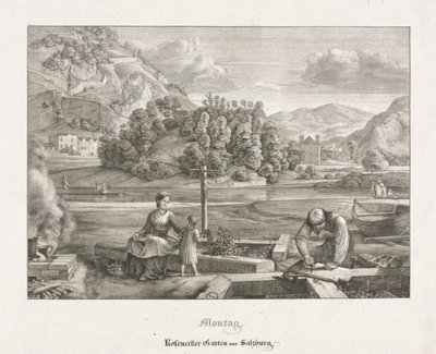 Sept vues de Salzbourg et Berchtesgaden : Lundi : Jardin Rosenecker Salzbourg - Ferdinand Olivier