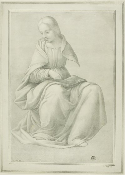 Étude pour une figure de femme assise - Ferdinand Piloty