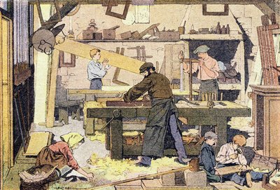 Le charpentier, dans Imagier de l