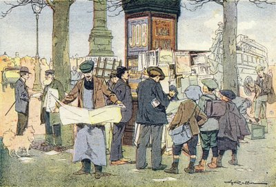 Le kiosque a des journaux, dans Imagier de l