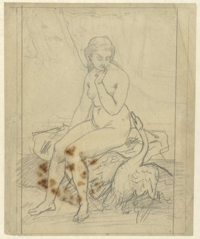 Leda assise avec le cygne - Ferdinand Roybet