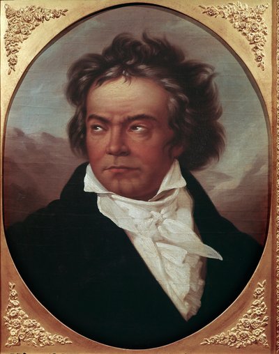 Portrait du compositeur allemand Ludwig van Beethoven (1770-1827) à l