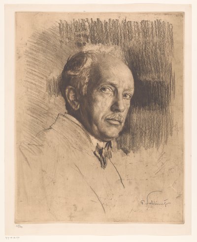 Portrait de Richard Strauss - Ferdinand Schmutzer (signed by artist)
