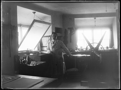 Ferdinand dans son atelier d