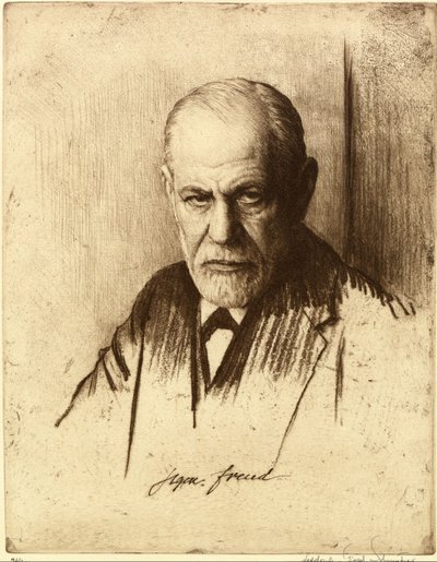 Portrait de Sigmund Freud 1856-1939, 1926 - Ferdinand Schmutzer