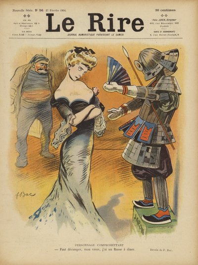 Satire sur les relations de la France avec le Japon alors que les tensions augmentaient entre le Japon et la France - Ferdinand Sigismund Bac
