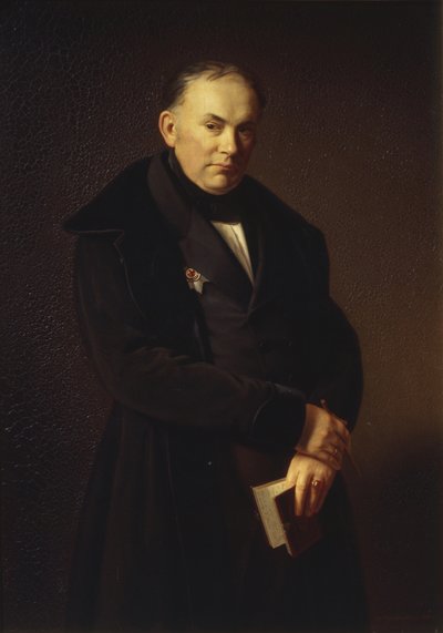 Portrait du poète Vasily Zhukovsky 1783-1852, 1844 - Ferdinand Theodor Hildebrandt