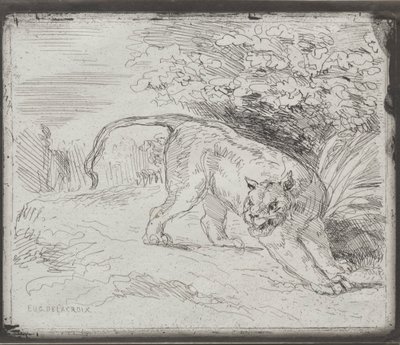 Un tigre piégé, 1854 - Ferdinand Victor Eugene Delacroix