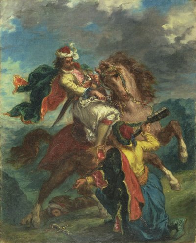 Un Turc se rend à un cavalier grec, 1856 - Ferdinand Victor Eugene Delacroix