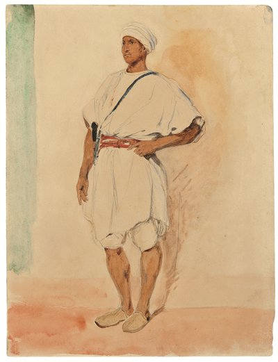 Un Marocain debout - Ferdinand Victor Eugene Delacroix