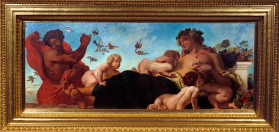 Agriculture Une mère allaitant ses enfants. Peinture par Eugène Delacroix - Ferdinand Victor Eugene Delacroix